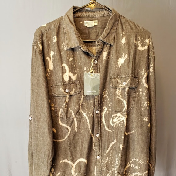 Natural Blue by Visitor - Denim Paint Splatter - Picture 1 of 4